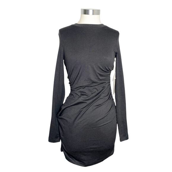 NWT Vuori Halo Essential Dress Black Gray Stretch DreamKnit Mini S - Picture 2 of 5